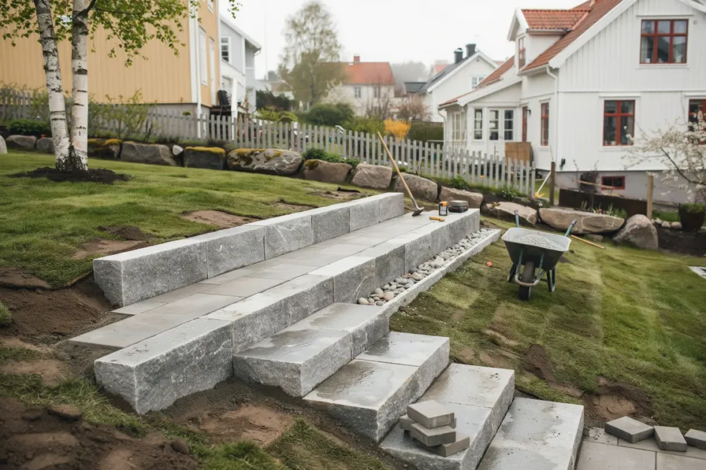 l gg marksten i sl nt l sningar som minskar erosion och g r tomten mer anv ndbar