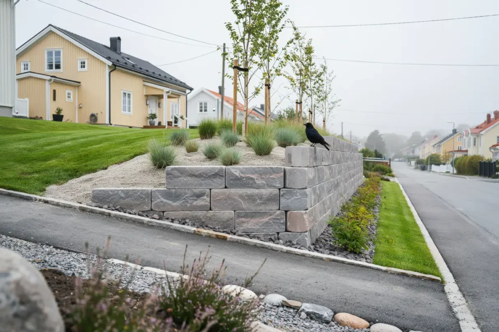 uppf rd st dmur i granit f r sl ntstabilisering i barkarby j rf lla